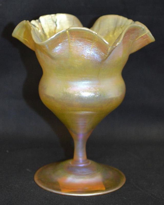 Tiffany Art Nouveau Period Favrile Glass Floriform Vase from 1905