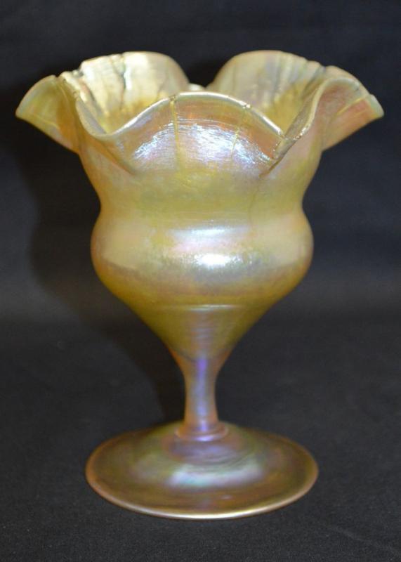 Tiffany Art Nouveau Period Favrile Glass Floriform Vase from 1905