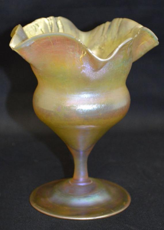 Tiffany Art Nouveau Period Favrile Glass Floriform Vase from 1905