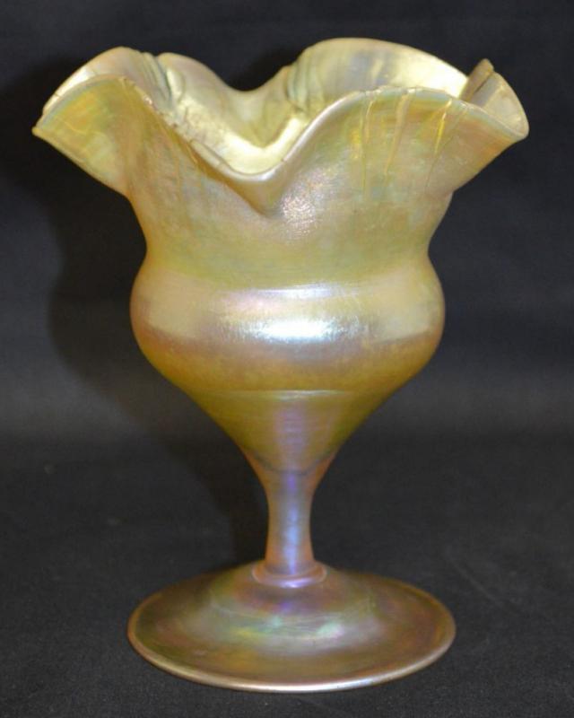 Tiffany Art Nouveau Period Favrile Glass Floriform Vase from 1905