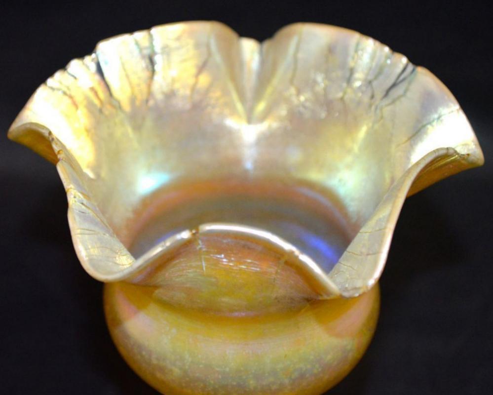 Tiffany Art Nouveau Period Favrile Glass Floriform Vase from 1905