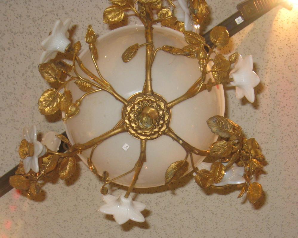 Petite Louis XV Style Gilt Bronze and Glass Chandelier