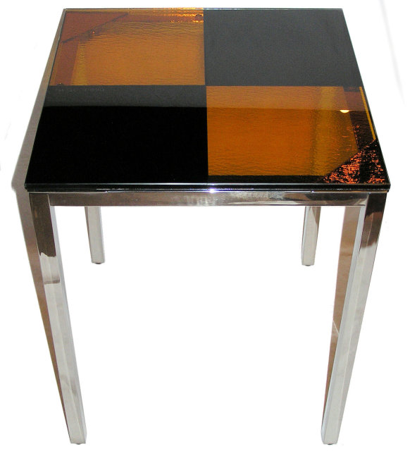 Gabriella Huseman Amber Glass Side Table