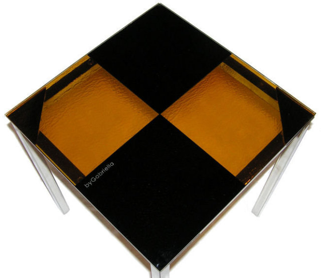 Gabriella Huseman Amber Glass Side Table