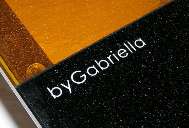 Gabriella Huseman Amber Glass Side Table