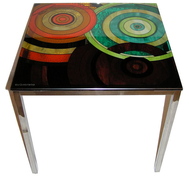 Gabriella Huseman Stained Glass Side Table