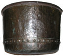 Large Antique English Copper Cauldron Kettle