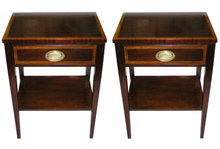 Pair Federal Regency Style Side End Tables