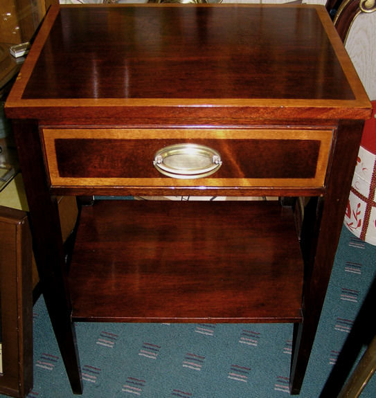 Pair Federal Regency Style Side End Tables