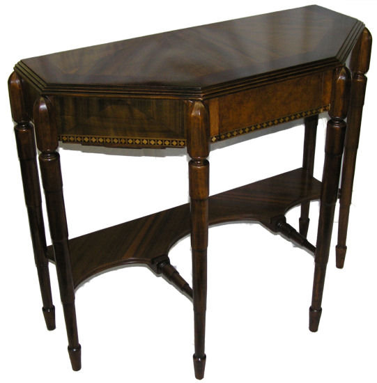 Art Deco Transitional Mahogany Console Table