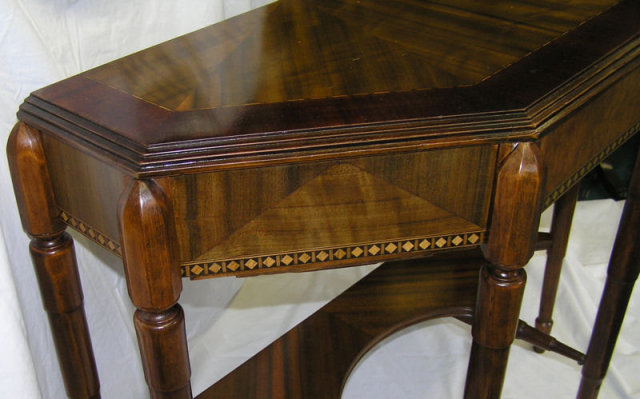 Art Deco Transitional Mahogany Console Table