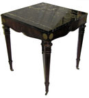 Vintage Marble Mahogany Classical Side Table
