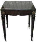 Vintage Marble Mahogany Classical Side Table