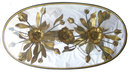 Vintage Tole Metal Glass Coffee Table