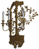 Neoclassical Giltwood & Metal Wall Sconce