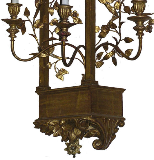 Neoclassical Giltwood & Metal Wall Sconce