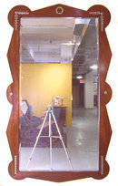 Vintage Art Deco Walnut Neoclassical Mirror