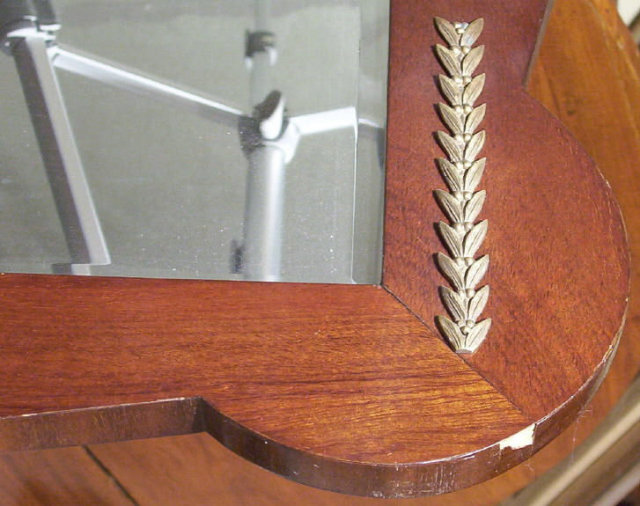 Vintage Art Deco Walnut Neoclassical Mirror