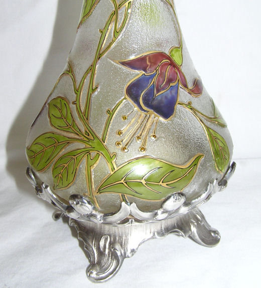 Pair Art Nouveau WMF Pewter Claret Jugs
