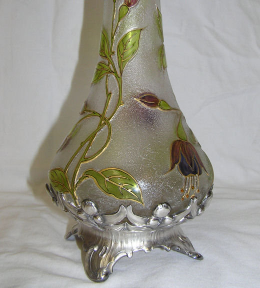 Pair Art Nouveau WMF Pewter Claret Jugs