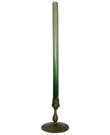 Tiffany Bronze & Glass Flower Bud Vase