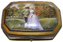 French DECO Porcelain Dresser Box