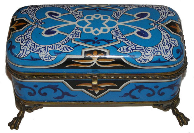 Antique LM & Cie Islamic Faience Dresser Box