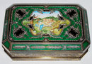 Gilt Enamelled Sterling Silver Dresser Box