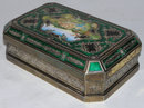 Gilt Enamelled Sterling Silver Dresser Box
