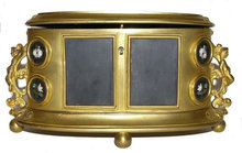 Ormolu Metal Pietra Dura Dresser Box