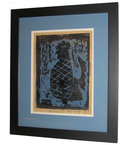 MILTON AVERY '53 Blue Rooster Woodcut Print