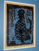 MILTON AVERY '53 Blue Rooster Woodcut Print