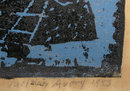 MILTON AVERY '53 Blue Rooster Woodcut Print