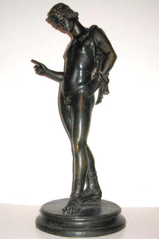 Barbedienne Bronze Sculpture of Narcissus After Gemito