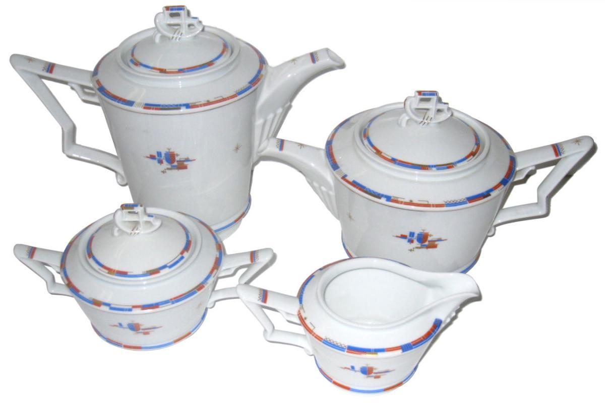 Rosenthal 50 Year Anniversary Art Deco Porcelain Coffee & Tea Service
