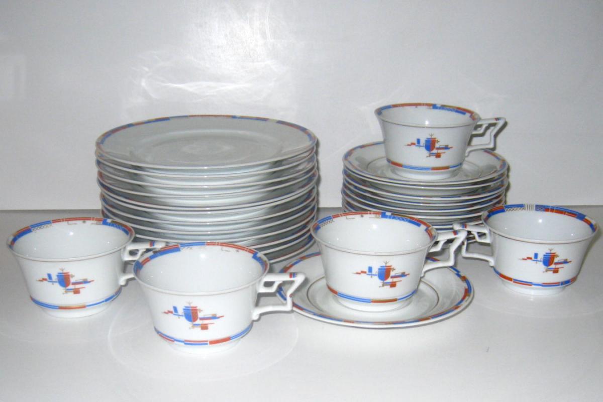 Rosenthal 50 Year Anniversary Art Deco Porcelain Coffee & Tea Service