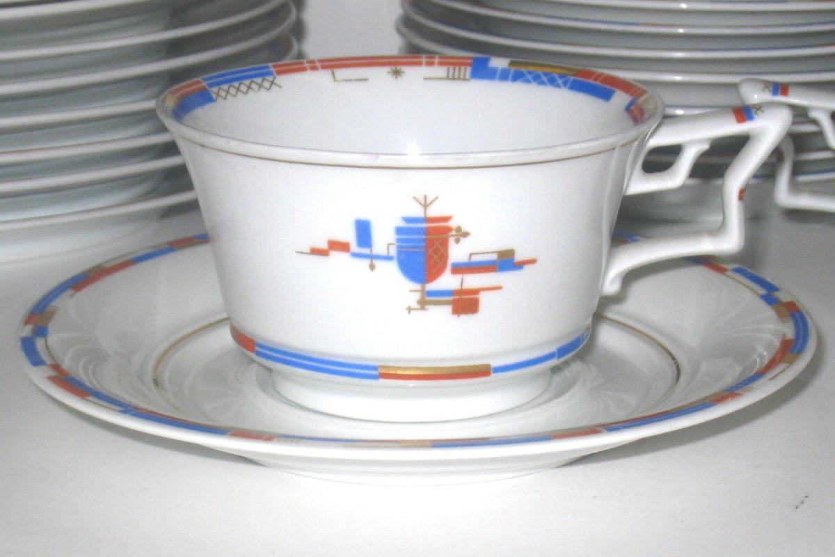 Rosenthal 50 Year Anniversary Art Deco Porcelain Coffee & Tea Service