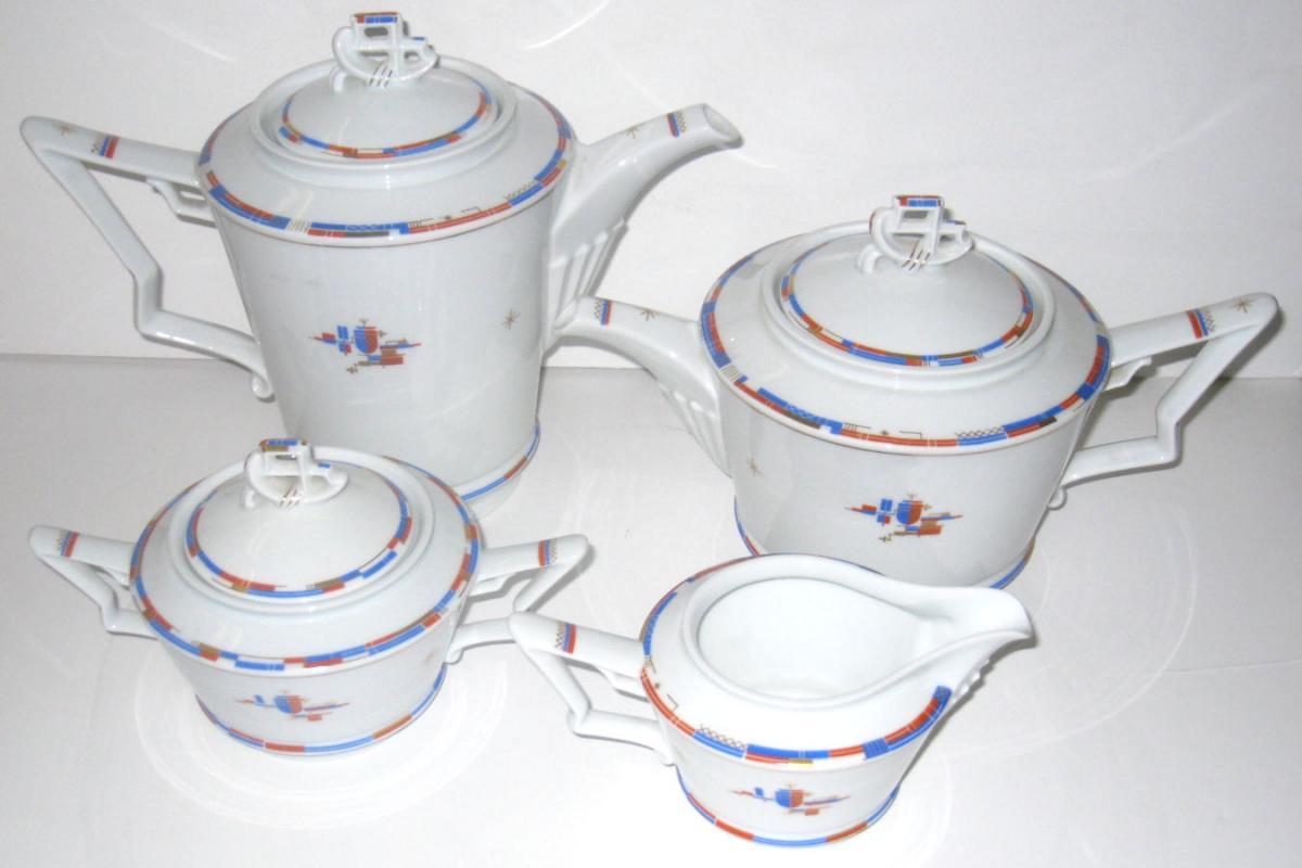 Rosenthal 50 Year Anniversary Art Deco Porcelain Coffee & Tea Service