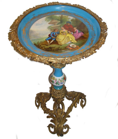 Antique French Sevres Style Porcelain Table