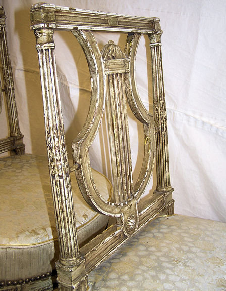 Pair French Louis XVI Period Side Chairs