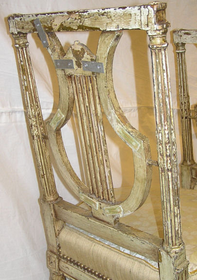 Pair French Louis XVI Period Side Chairs