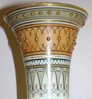 Pair Egyptian Motif Opaline Glass Vases