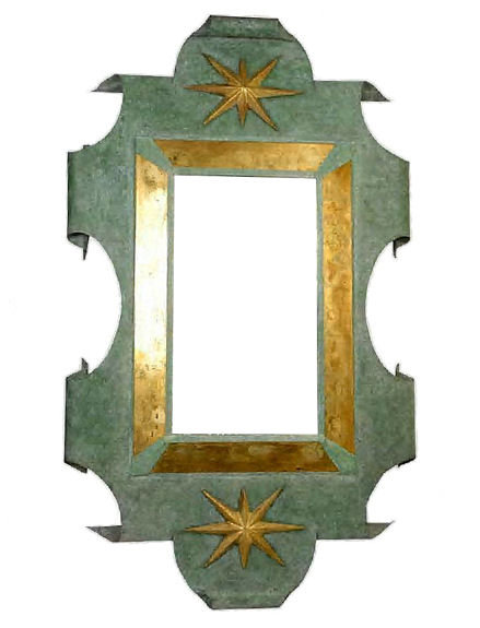 Patinated Metal Mirror After Arbus & Poillerat