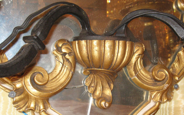 Pair of Tall French Mirrored Sconces by Maison Jansen
