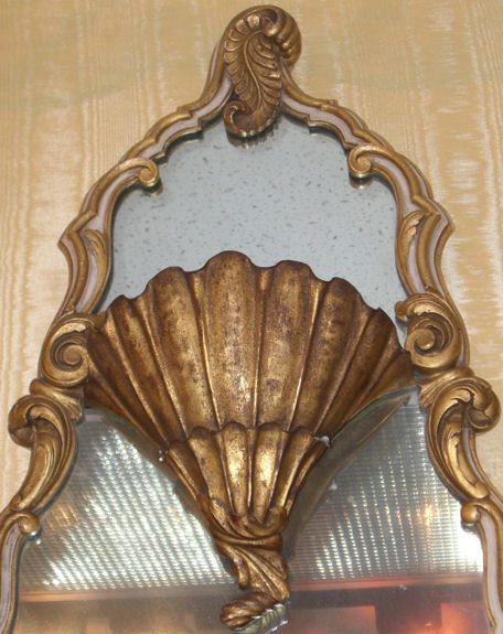 Pair of Tall French Mirrored Sconces by Maison Jansen