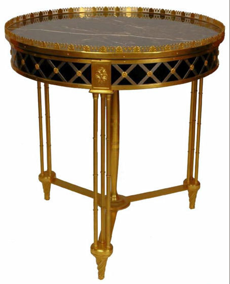 Directoire Style Bronze Marble Gueridon