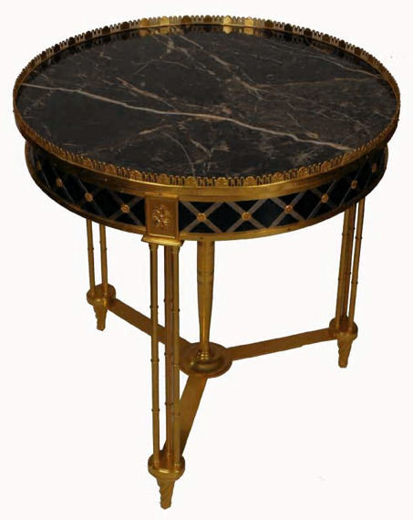 Directoire Style Bronze Marble Gueridon