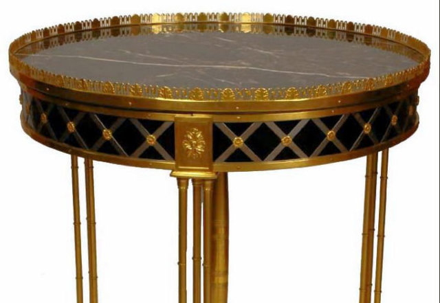 Directoire Style Bronze Marble Gueridon