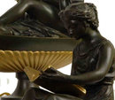 Pair Classical Bronze Electrified Oil Lamps
