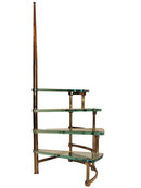 Mid-Century Fontana Arte Italian Brass & Glass Etagere Side Table